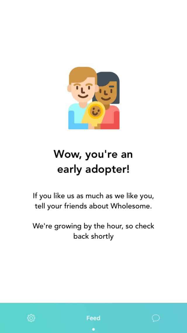 Wholesome Dating app early adopter