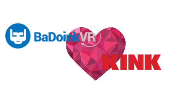 The logo for baddink VR and kingVR beta featuring KinkVR.