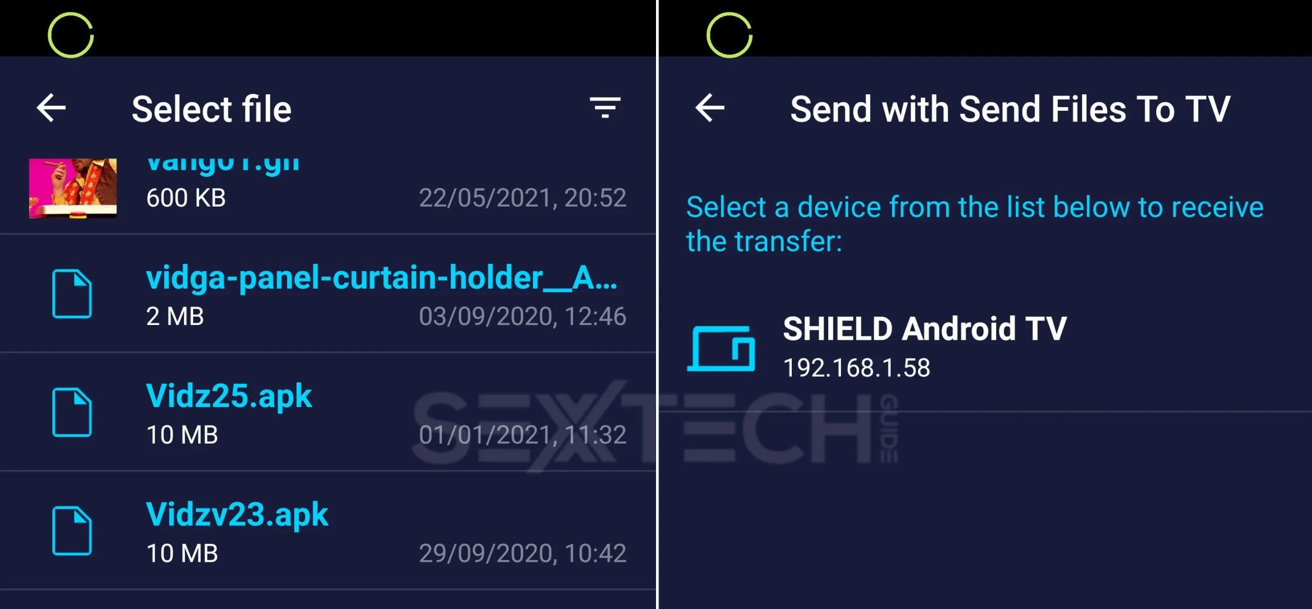 send file to tv android tv