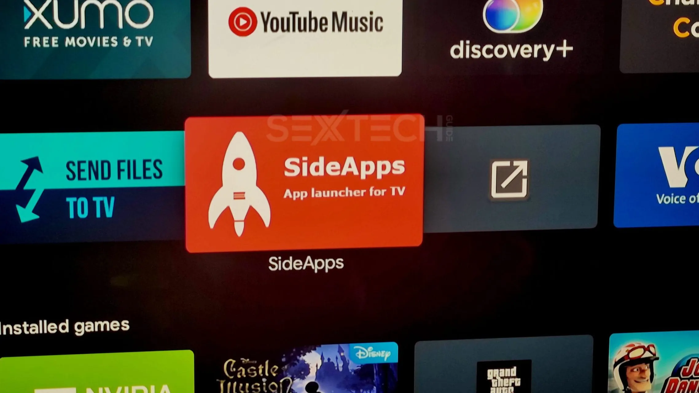 sideapps launcher app for Android TV/Google TV