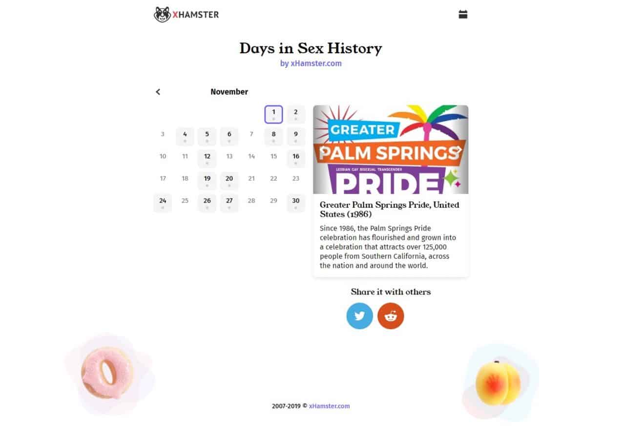 xHamster sex calendar,xHamster history